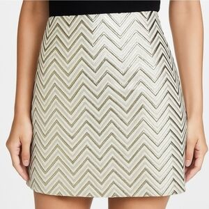 J. Crew gold metallic mini skirt